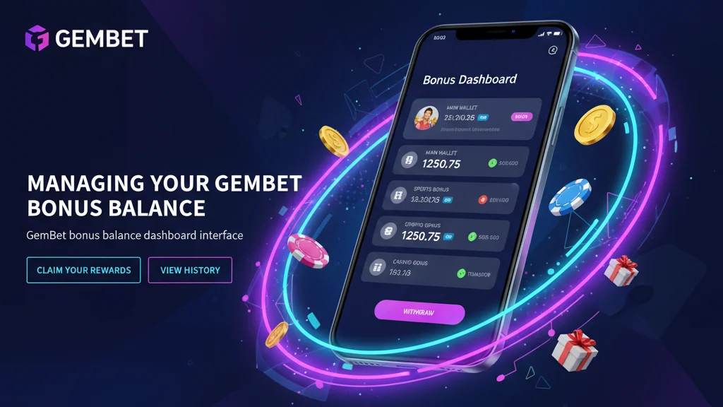 GemBet bonus balance dashboard interface