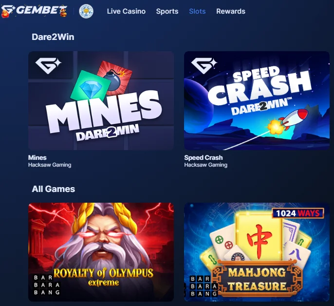 Winning symbols on a GemBet video slot