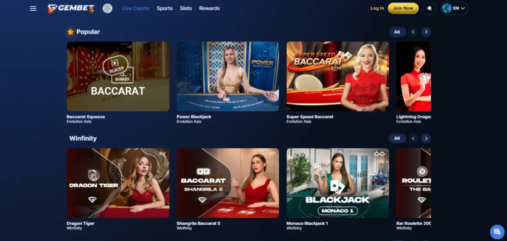 GemBet singapore casino high stakes tables
