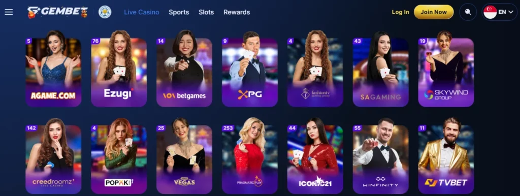 Top Providers at GemBet Malaysia and Singapore