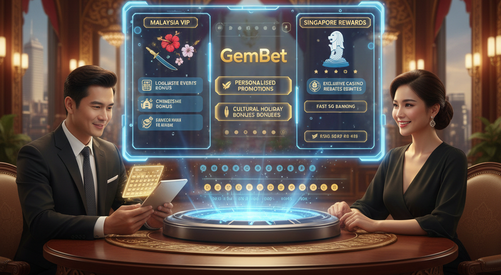 GemBet Singapore rewards table — rebates and bonuses