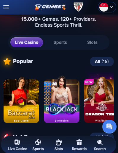 Online Casino in GemBet App 