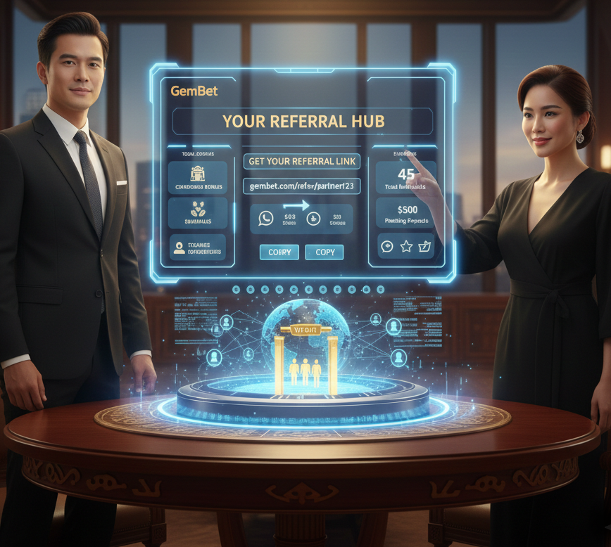 GemBet referral link setup for new partners