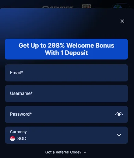 How to gembet register on mobile — Singapore & Malaysia